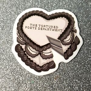 10/$10 Taylor Swift Waterproof Sticker Tortured Poets Department Cake